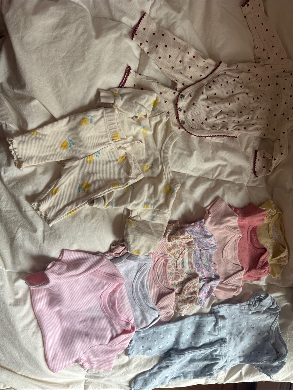 Toddler Mixed Pastel Pajama Tops - Pink, Yellow, Blue